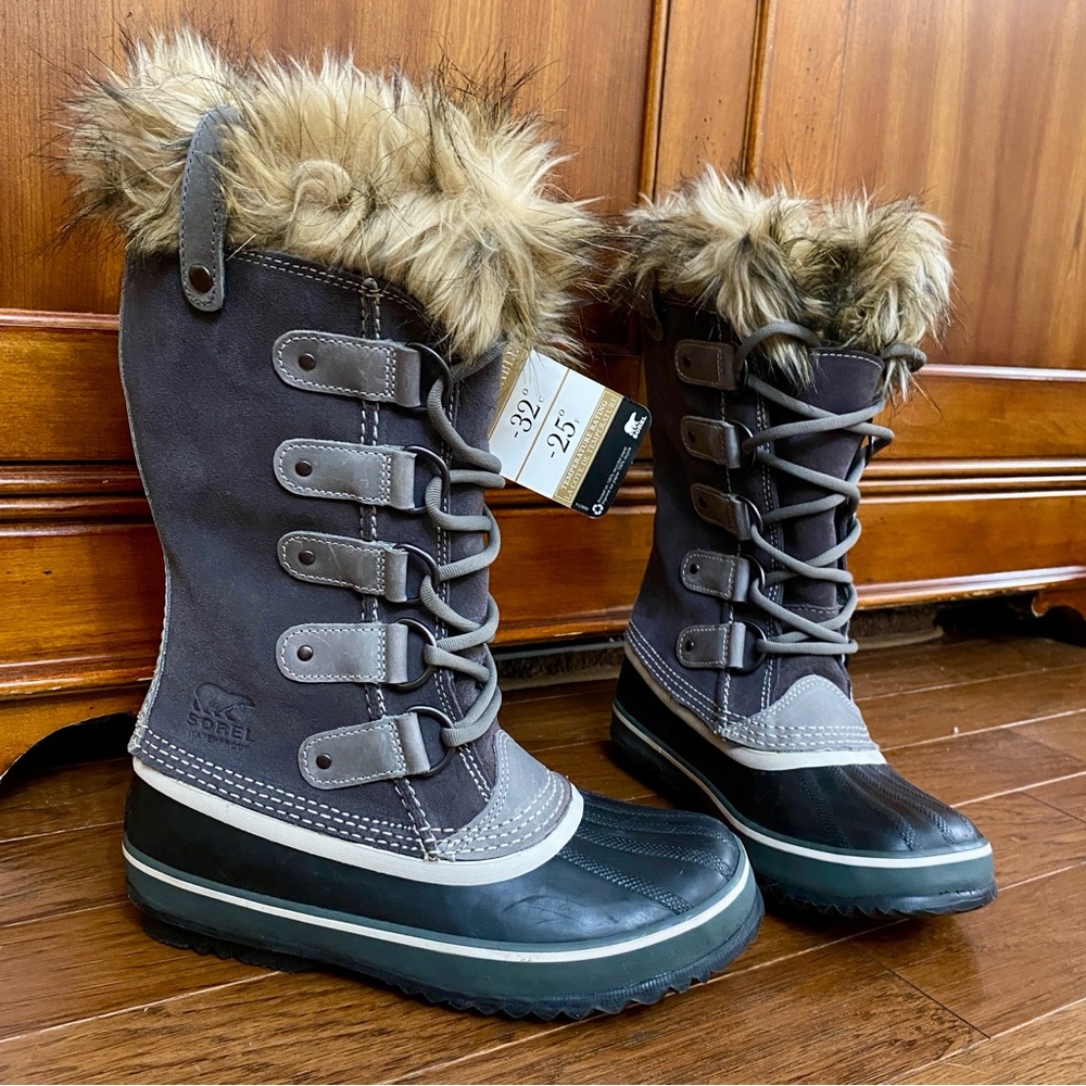 Sorel Joan of Arctic Faux Fur Winter Boots Waterproof Warm Size 5.5 / 6